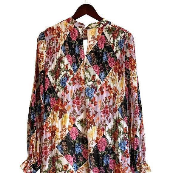 Anthropologie Maeve Shara Floral Patchwork Printed Midi Dress Size Small - Picture 8 of 12
